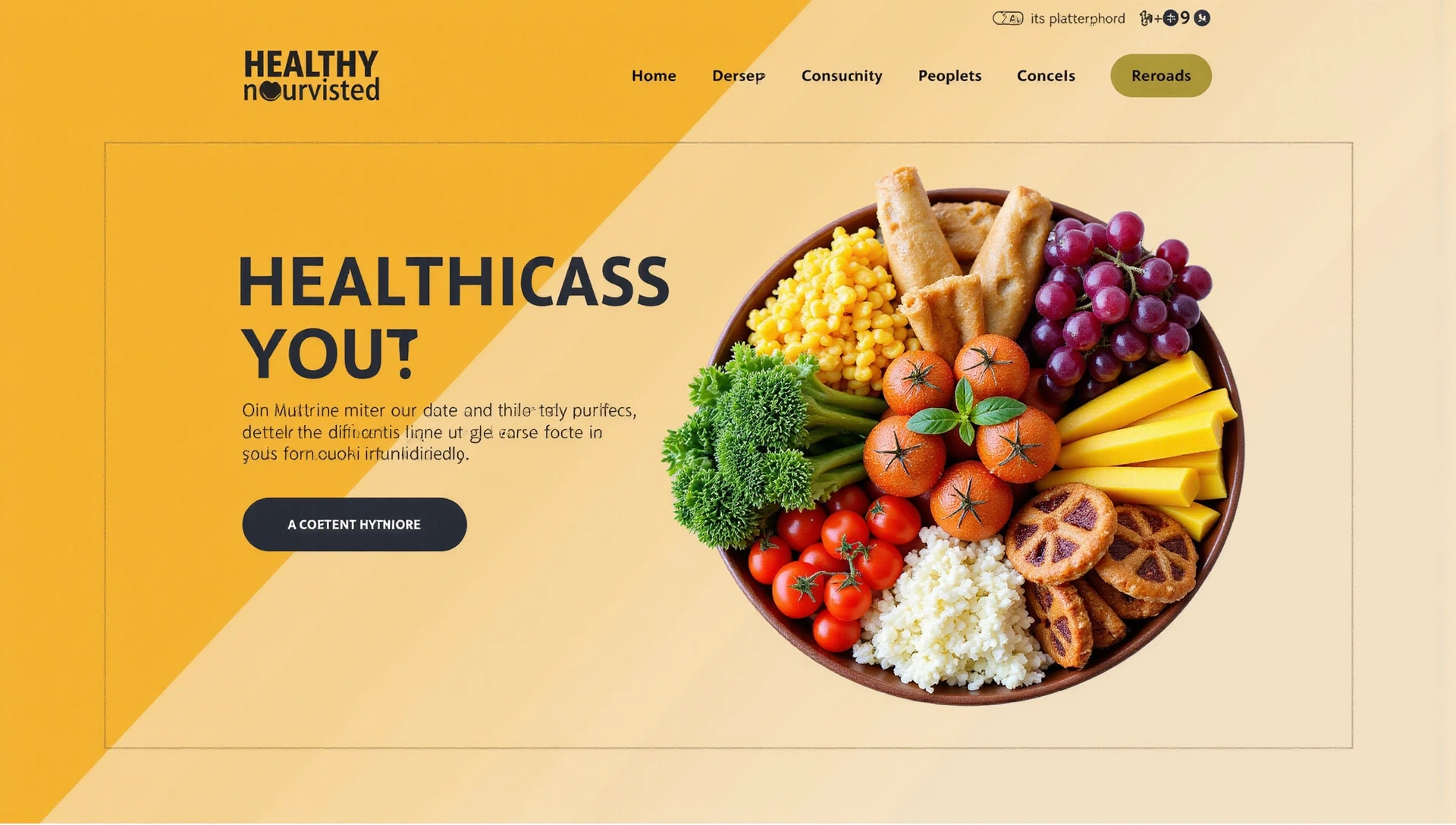 Variedad de alimentos saludables dispuestos en un plato, con un toque artístico y apetitoso.